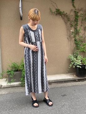 「NOMBRE IMPAIR（ノンブルアンペール）のアイテム（Tシャツ/カットソー）」を使った、haga.さん（レディース・165cm）の夏コーディネート