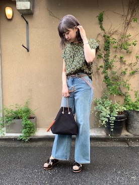 「FIL DE FER（フィルデフェール）のアイテム」を使った、haga.さん（レディース・165cm）の夏コーディネート