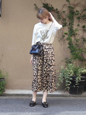 「FIL DE FER（フィルデフェール）のアイテム」を使った、haga.さん（レディース・165cm）の夏コーディネート