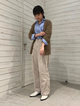 「FIL DE FER（フィルデフェール）のアイテム（パンツ）」を使った、haga.さん（レディース・165cm）の秋コーディネート