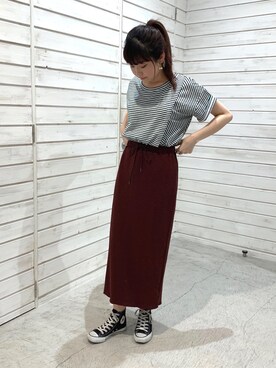 「rapiecage（ラピエサージュ）のアイテム（リング）」を使った、haga.さん（レディース・165cm）の春コーディネート