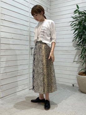 「アイテム（イヤリング（片耳用））」を使った、haga.さん（レディース・165cm）の夏コーディネート