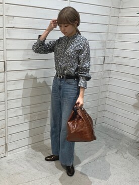 「アイテム（イヤリング（片耳用））」を使った、haga.さん（レディース・165cm）の秋コーディネート