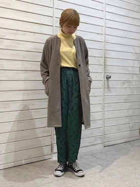 「NOMBRE IMPAIR（ノンブルアンペール）のアイテム（その他アウター）」を使った、haga.さん（レディース・165cm）の秋コーディネート