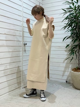 「FIL DE FER（フィルデフェール）のアイテム（ワンピース/ドレス）」を使った、haga.さん（レディース・165cm）の秋コーディネート