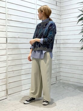 「FIL DE FER（フィルデフェール）のアイテム（ニット/セーター）」を使った、haga.さん（レディース・165cm）の秋コーディネート