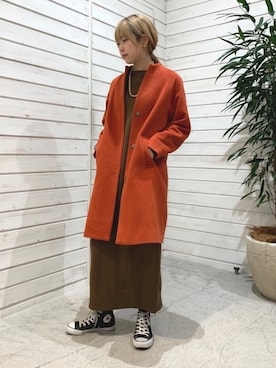 「NOMBRE IMPAIR（ノンブルアンペール）のアイテム（その他アウター）」を使った、haga.さん（レディース・165cm）の冬コーディネート