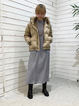 「NOMBRE IMPAIR（ノンブルアンペール）のアイテム（ダウンジャケット/コート）」を使った、haga.さん（レディース・165cm）の冬コーディネート