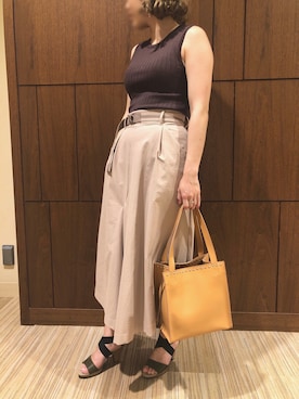 「STEPHEN（ステファン）のアイテム」を使った、Minoriさん（レディース・163cm）の夏コーディネート