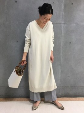 「human woman（ヒューマンウーマン）のアイテム」を使った、natukiさん（レディース・155cm）の冬コーディネート