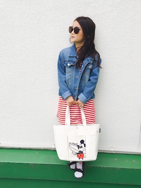 HALULUさん（キッズ・129cm）の春コーディネート