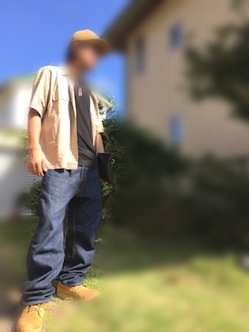 「eb's（エビス）のアイテム」を使った、Tomo.comさん（メンズ・171cm）の秋コーディネート