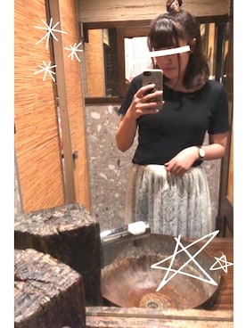 「ヘアアレンジ」｜「アイテム（ライダースジャケット）」を使った、Nanamiさん（レディース・161cm）の春コーディネート