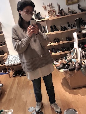 「Wrangler」｜「アイテム（ハンチング/ベレー帽）」を使った、y.o*^^*さん（レディース・162cm）の冬コーディネート
