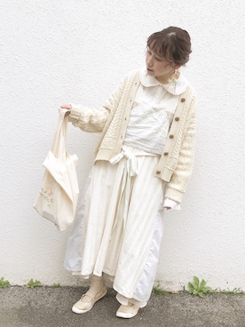 「平成最後のWEARISTAセンバツ」｜「アイテム（ジャンパースカート）」を使った、はまちゃんさん（レディース・148cm）の春コーディネート