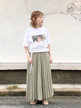 「IamI in fact…」｜はまちゃんさん（レディース・148cm）の夏コーディネート