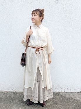 「BEAMS（ビームス）のアイテム（パンプス）」を使った、はまちゃんさん（レディース・148cm）の秋コーディネート