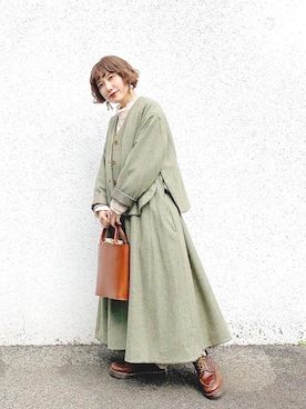 「PAR ICI（パーリッシィ）のアイテム（バッグ）」を使った、はまちゃんさん（レディース・148cm）の冬コーディネート