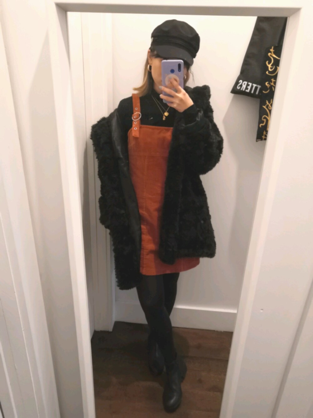 「New lookのアイテム（ジャケット/アウター、ブラック系）」を使った、JojosOOTD:3さん（レディース・160cm）の冬コーディネートの1枚目の写真