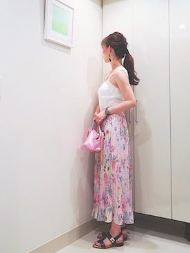 「Meli Melo（メリメロ）のアイテム」を使った、natsuさん（レディース・161cm）の夏コーディネート