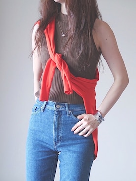 「petitcro（プティクロ）のpetitcro  ワイドバングル PCKB1901001（バングル/リストバンド）」を使った、natsuさん（レディース・162cm）の秋コーディネート