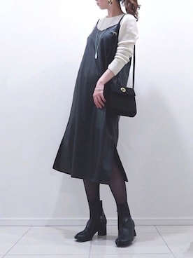 「Rubyrivet（ルビーリベット）のアイテム（トップス）」を使った、natsuさん（レディース・162cm）の秋コーディネート