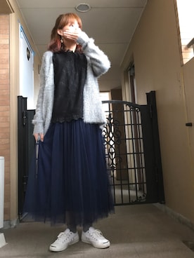 「Factor=（ファクターイコール）のアイテム（シューズ）」を使った、☺︎ゆき❅*॰ॱさん（レディース・164cm）の春コーディネート