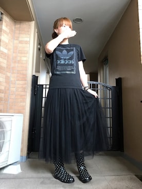 「MARC JACOBS（マークジェイコブス）のアイテム（ヘアゴム）」を使った、☺︎ゆき❅*॰ॱさん（レディース・164cm）の夏コーディネート