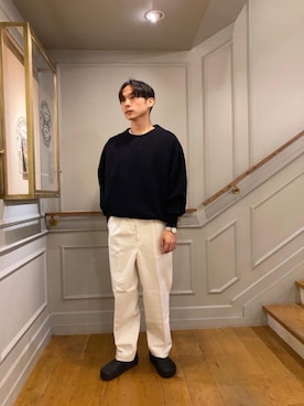 「Steven Alan（スティーブンアラン）のアイテム（その他シューズ）」を使った、yusuke gonoheさん（メンズ・166cm）の秋コーディネート
