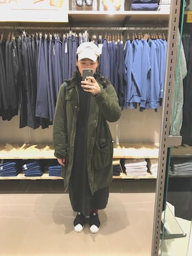 「寒い」｜「アイテム（モッズコート）」を使った、ムさん（レディース・165cm）の冬コーディネート