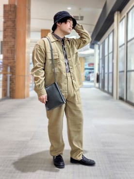 「PLUS ONE（プラスワン）のアイテム（バッグ）」を使った、ひらさん（メンズ・162cm）の春コーディネート