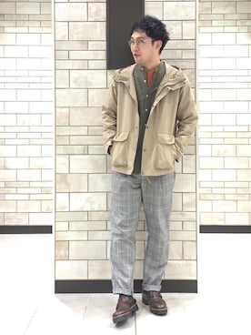 「アウターコーデ」｜「アイテム（マウンテンパーカー）」を使った、coen Shimizuさん（メンズ・178cm）の冬コーディネート