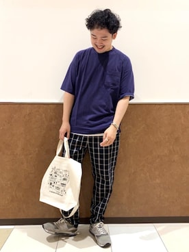 「ポケットT」｜coen Shimizuさん（メンズ・177cm）の夏コーディネート