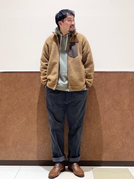 「coen（コーエン）のアイテム（ブルゾン）」を使った、coen Shimizuさん（メンズ・177cm）の冬コーディネート
