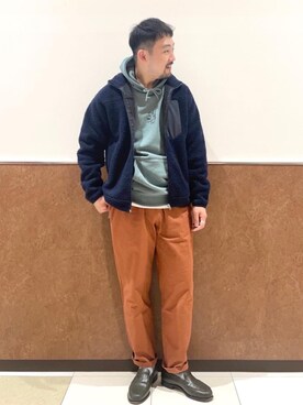 「coen（コーエン）のアイテム（ブルゾン）」を使った、coen Shimizuさん（メンズ・177cm）の冬コーディネート