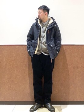「ボア」｜「アイテム（マウンテンパーカー）」を使った、coen Shimizuさん（メンズ・177cm）の冬コーディネート