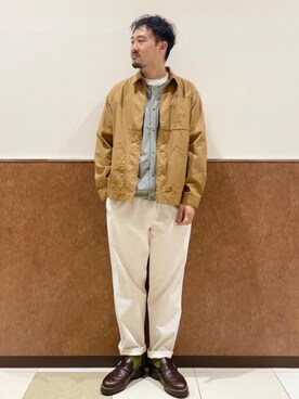 「coen（コーエン）のアイテム（その他アウター）」を使った、coen Shimizuさん（メンズ・177cm）の春コーディネート