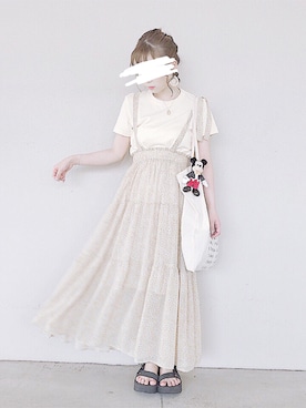 「one after another NICE CLAUP（ワンアフターアナザーナイスクラップ）のアイテム（アクセサリー）」を使った、あんさん（レディース・149cm）の夏コーディネート