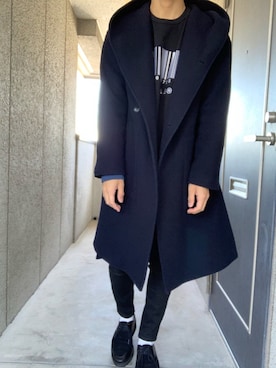 「白ソックス」｜はるにゃさん（メンズ・175cm）の冬コーディネート