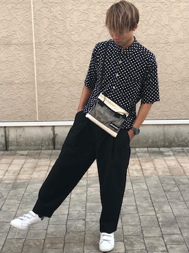 「NUMBER (N)INE（ナンバーナイン）のアイテム」を使った、YUKIさん（メンズ・168cm）の夏コーディネート