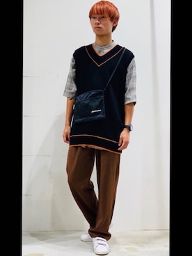 「NUMBER (N)INE（ナンバーナイン）のアイテム」を使った、YUKIさん（メンズ・168cm）の夏コーディネート