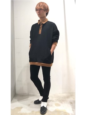 「DOOPZ（ドープス）のアイテム（パンツ）」を使った、YUKIさん（メンズ・168cm）の秋コーディネート