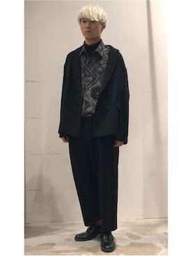 「ゆったりシルエット」｜「アイテム（ジャケット/アウター）」を使った、YUKIさん（メンズ・168cm）の秋コーディネート