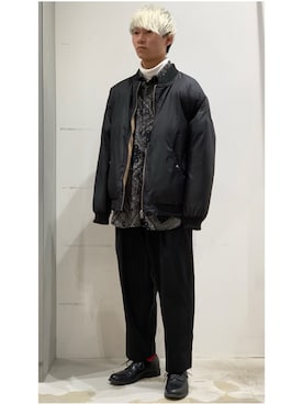 「リバーシブルMA-1」｜YUKIさん（メンズ・168cm）の秋コーディネート