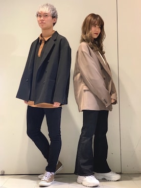 「ペアコーデ」｜YUKIさん（メンズ・168cm）の冬コーディネート