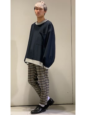 「CASPER JOHN（キャスパージョン）のアイテム（シューズ）」を使った、YUKIさん（メンズ・168cm）の冬コーディネート