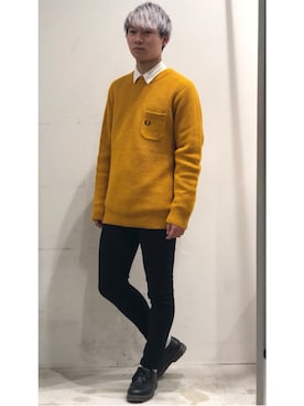 「DOOPZ（ドープス）のDOOPZ ツイルスキニー（デニムパンツ）」を使った、YUKIさん（メンズ・168cm）の冬コーディネート