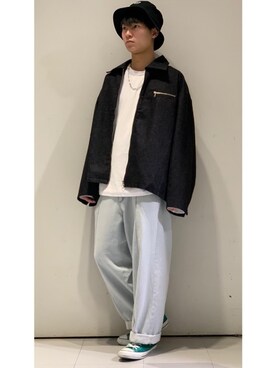 「DOOPZ（ドープス）のアイテム（ブルゾン）」を使った、YUKIさん（メンズ・168cm）の春コーディネート