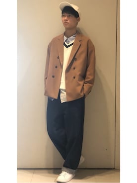 「DOOPZ（ドープス）のアイテム（パンツ）」を使った、YUKIさん（メンズ・168cm）の春コーディネート