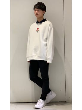 「DOOPZ（ドープス）のアイテム（パンツ）」を使った、YUKIさん（メンズ・168cm）の春コーディネート